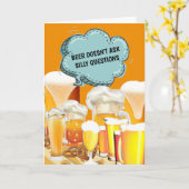 Funny beer frage keine Fragen, die es versteht Karte (Gelbe Blume)
