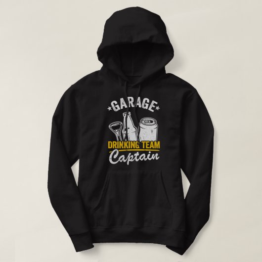 Funny Beer Garage Drinker Garage Drink Team Cap Hoodie (Design vorne)