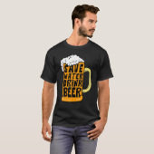 Funny Beer Glass Drink Rett Water Drink Bier T-Shirt (Vorne ganz)
