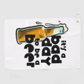 Funny Beer Golf Towel Its a Bad Day to Be a Beer Golfhandtuch (Horizontal)