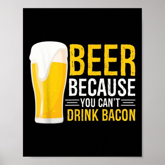 Funny Beer Grillen Grilling - Bier, weil Sie Dr. Poster (Vorne)