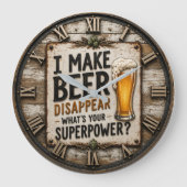Funny Beer  Große Wanduhr (Vorderseite)