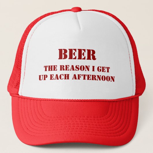 Funny BEER Hat anpassbar Truckerkappe (Vorderseite)