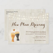 Funny Beer Hochzeit verschoben Ankündigung Postkar (Vorne/Hinten)