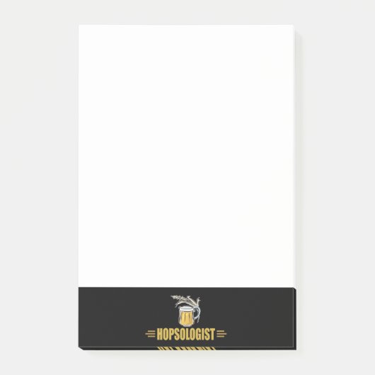 Funny Beer Hopsologin Post-it Klebezettel (Vorderseite)