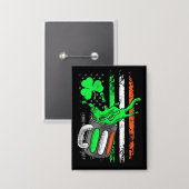 Funny Beer Irish Flag Button (Vorderseite/Rückseite)