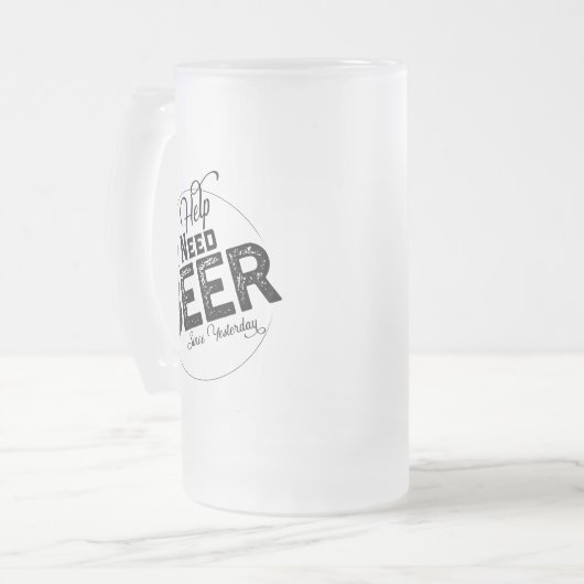 Funny Beer Joke Travel oder Party Mattierte Tasse (Vorderseite Links)