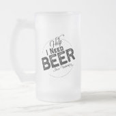 Funny Beer Joke Travel oder Party Mattierte Tasse (Links)