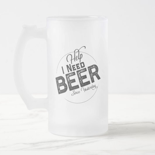 Funny Beer Joke Travel oder Party Mattierte Tasse (Links)