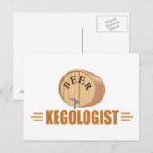 Funny Beer Keg Postkarte (Vorne/Hinten)