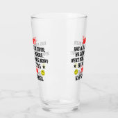 Funny Beer Lover Individuelle Name Glass Glas (Links)