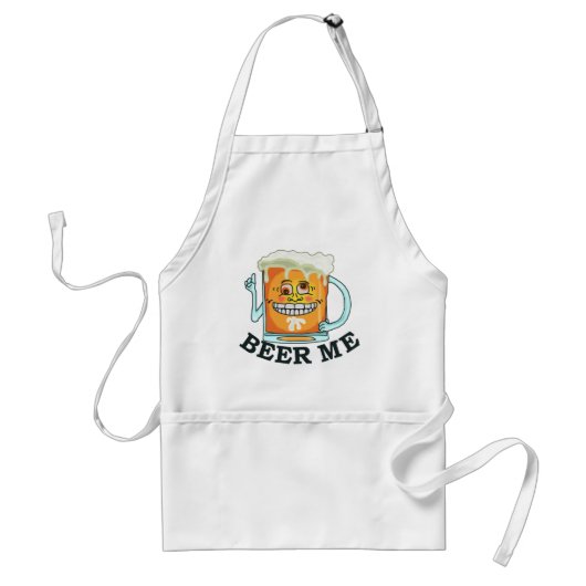 Funny Beer Me Cartoon Tasse Schürze (Vorne)