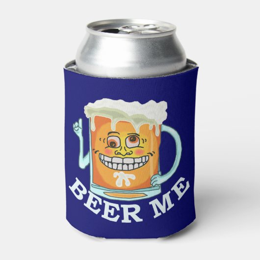Funny Beer Me Grinsen Cartoon Tasse Dosenkühler (Kanne Vorderseite)