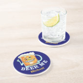 Funny Beer Me Grinsen Cartoon Tasse Sandstein Untersetzer (Seite)