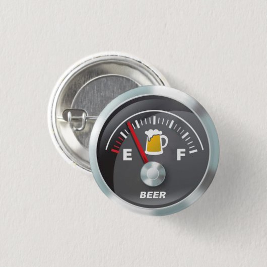 Funny - Beer Meter Fülle der Spur Button (Vorne & Hinten)
