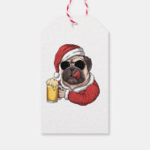 Funny Beer Mops Weihnachtsmannmütze Weihnachten Ge Geschenkanhänger (Rückseite)