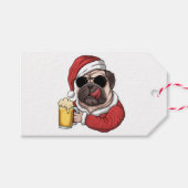 Funny Beer Mops Weihnachtsmannmütze Weihnachten Ge Geschenkanhänger (Vorderseite (Horizontal))