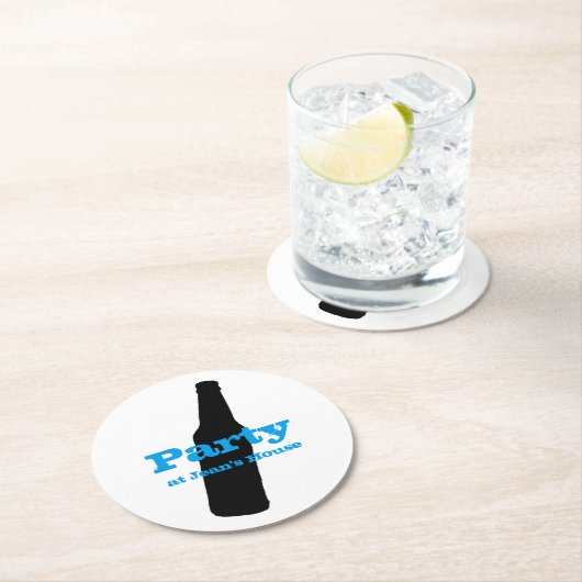 Funny Beer oder Root Beer Runder Pappuntersetzer (Vor Ort)