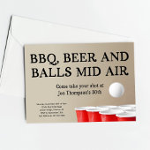 Funny Beer Pong BBQ Birthday Bachelor Party Einladung