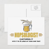 Funny Beer Postkarte (Vorne/Hinten)