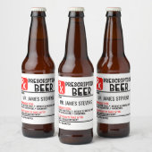 Funny Beer Prescript Personalisierter Name Bierflaschenetikett (Flaschen)