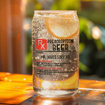 Funny Beer Prescription Personalisiert Name Beer Dosenglas<br><div class="desc">Die Personalisierte Brauerei Can Glass Bierglass zeichnet sich durch ein modernes Design aus,  das mit einem personalisierten Rezept für Bier aufwartet. Personalisieren Sie diese,  indem Sie den Text in dem dafür vorgesehenen Textfeld bearbeiten. Erstellt von Evco Studio www.zazzle.com/store/evcostudio</div>