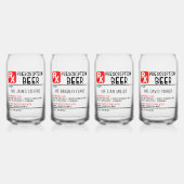 Funny Beer Prescription Personalized Name Beer Dosenglas (Vorderseite)