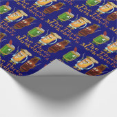 Funny Beer Pun Drei Muskebeers Humorvoll Geschenkpapier (Ecke)