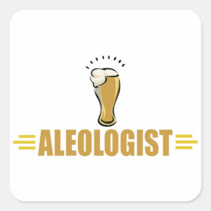 Funny Beer Quadratischer Aufkleber