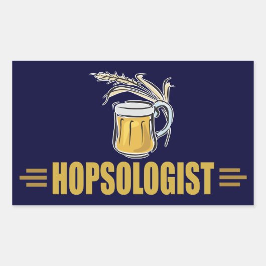 Funny Beer Rechteckiger Aufkleber (Vorderseite)