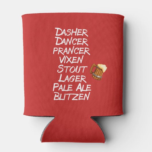 Funny Beer Reindeer ernennt Weihnachten Dosenkühler (Rückseite)