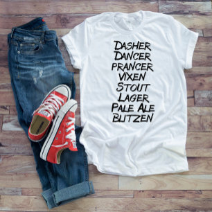 Funny Beer Reindeer ernennt Weihnachtsfeiertag T-Shirt