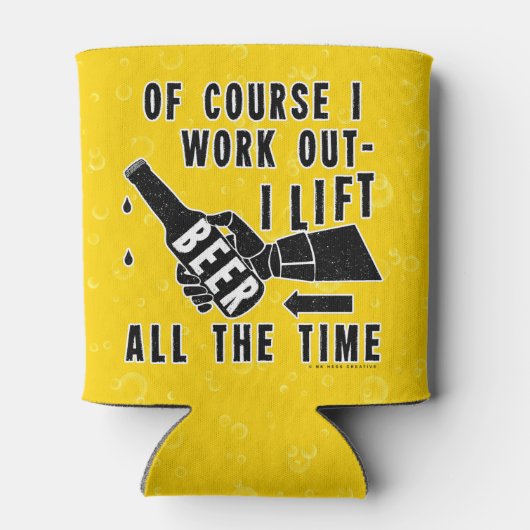 Funny Beer Spaß Out mit Lichtlager Bubbles Dosenkühler (Rückseite)