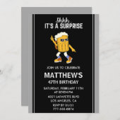 Funny Beer Surprise Party 47. Geburtstag Einladung (Vorne/Hinten)