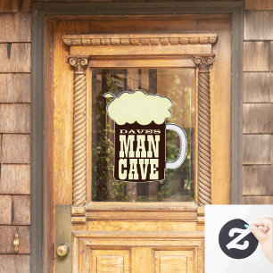 Funny Beer Tasse Man Cave Fensteraufkleber