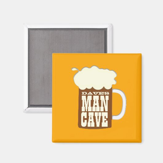 Funny Beer Tasse Man Cave Magnet (Vorderseite/Rückseite)