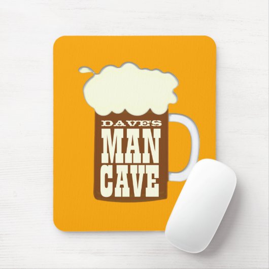 Funny Beer Tasse Man Cave Mousepad (Mit Mouse)
