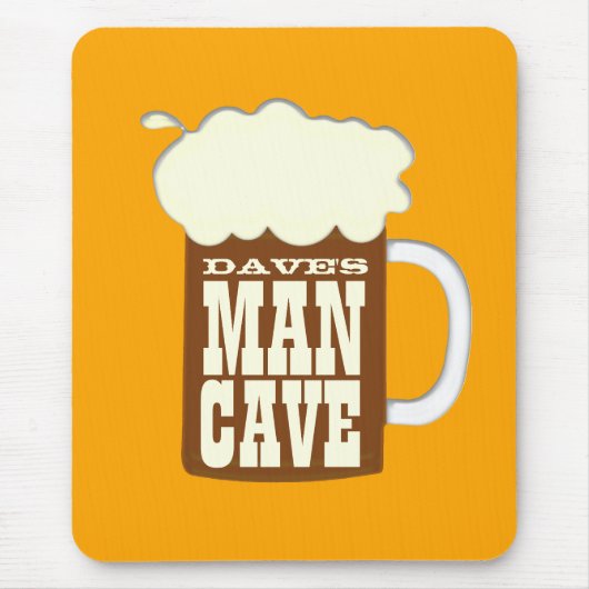 Funny Beer Tasse Man Cave Mousepad (Vorne)