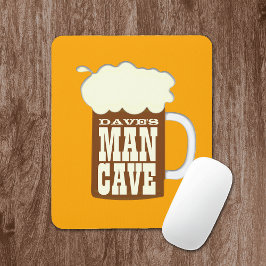 Funny Beer Tasse Man Cave Mousepad