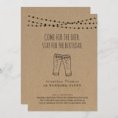 Funny Beer Thema Geburtstag Einladung (Vorne/Hinten)