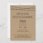 Funny Beer Theme Housewarming Einladung (Vorderseite)