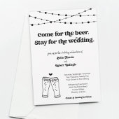 Funny Beer Theme Wedding Einladung