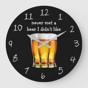 Funny Beer Themed Man Cave Clocks Große Wanduhr