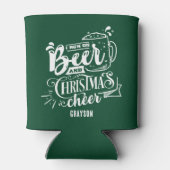 Funny Beer und Weihnachtsmann Name Can Cooler Dosenkühler (Rückseite)