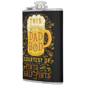 Funny Beer Vater Bod Spaß Vathetag Vintag Flachmann (Links)