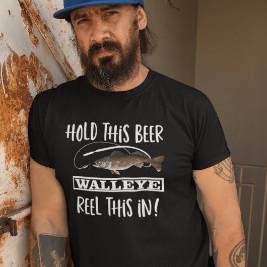 Funny Beer Walleye Fishing Pub Hobby T-Shirt