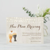 Funny Beer Wedding Postponement Ankündigung (Stehend Vorderseite)