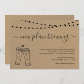 Funny Beer Wedding Postponement Ankündigung (Vorne/Hinten)