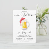 Funny Beer Weihnachtsfeier Einladung (Stehend Vorderseite)