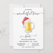 Funny Beer Weihnachtsfeier Einladung (Vorderseite)